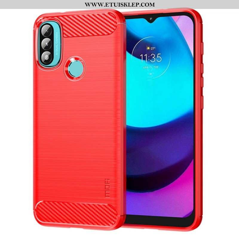 Etui do Moto E40 / E30 / E20 Szczotkowane Włókno Węglowe Mofi